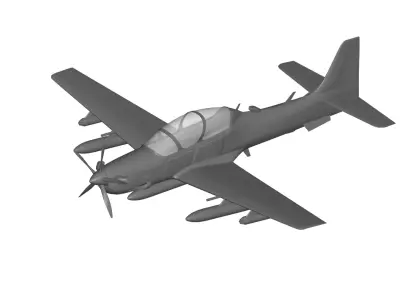Embraer EMB 314 Super Tucano 3D model