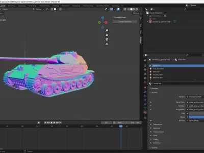 WW2 German tank vk 45 02p 3D model