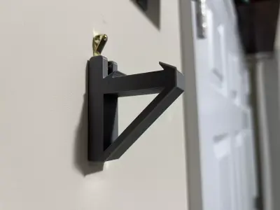 N Scale Train Wall Mount for Bachmann EZ Track Straight Rail 3D print model
