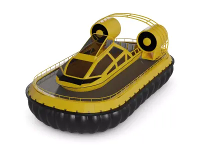 Hovercraft 3D model 4