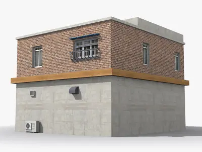 Japanese House x16 Low-poly 3D model