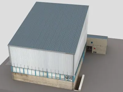 Realistic European City Block Building 02 Low-poly 3D model