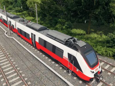 Austrian Train - Talent 3 OEBB CityJet  Low-poly 3D model
