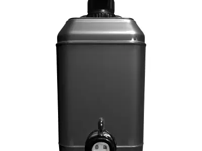 Portable Metal Liquid Dispenser Canister Low-poly 3D model