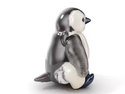 Adorable Penguin Plush Toy D Model Pack Low-poly 3D model