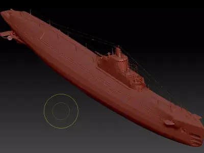 K-1 Soviet submarine 3D model