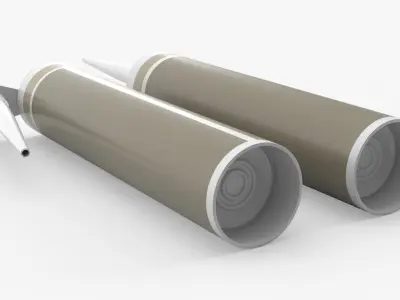 Cartridge sealant open close mockup 3D model