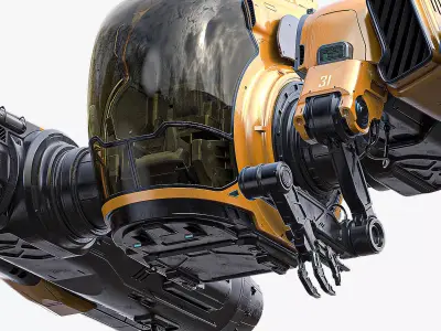 Sci Fi Engineering Jet 3D model