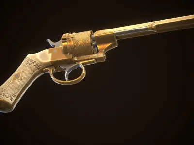 Vintage Revolver Collection 3D Model Pack