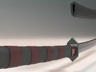 Simple Katana Bundle - Game Ready Low-poly 3D model