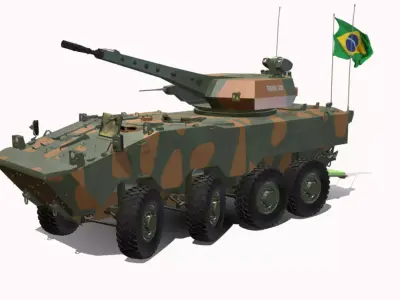 iveco guarani 8x8 Low-poly 3D model