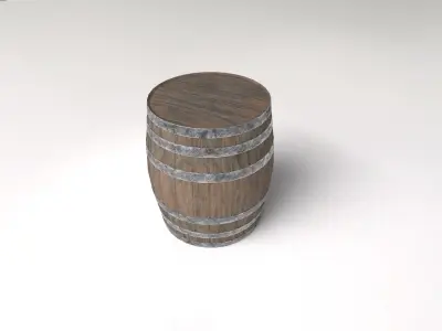 Free Barrel  Free low-poly 3D model