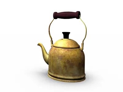 Antique Tea Pot Copper Kettle  3D model