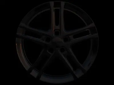 Bavaro black car rim 3D model