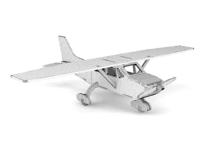 Wooden toy airplane 07 3D model
