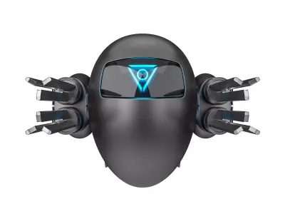 AI drone Low-poly 3D model