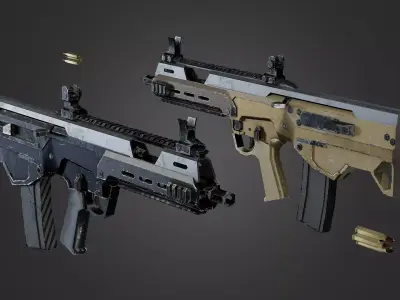 Weapons Pack 4 Low-poly 3D model