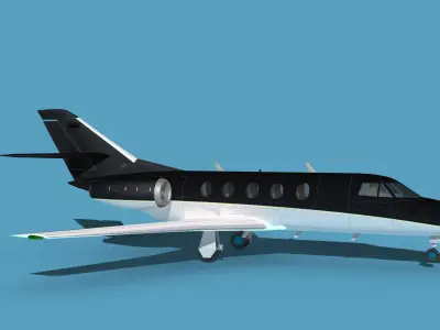 Dassault Falcon 20 V09 3D model