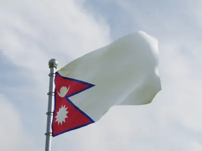 Animated Nepal Flags 3D model