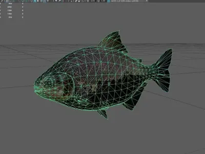 Tambaqui Low-poly 3D model