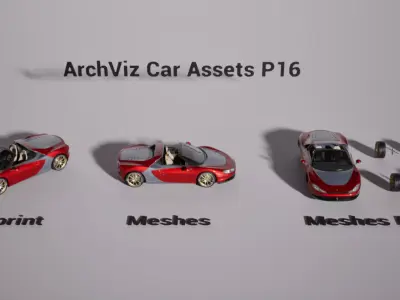 ArchViz Car Assets P16 - Unreal Engine 5 3D model