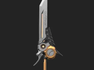 Mosquito Blade - Low Poly 3D Model Free low-poly 3D model