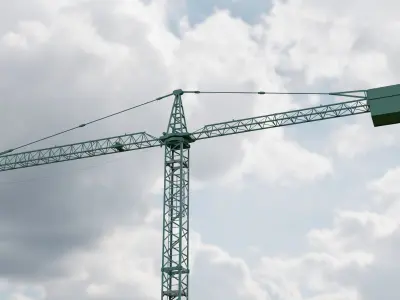 Hammerhead Tower Crane 8 - Small Construction Crane 3D model