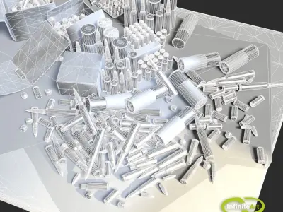 Ammunition Bullets and Shell casings Low-poly 3D model