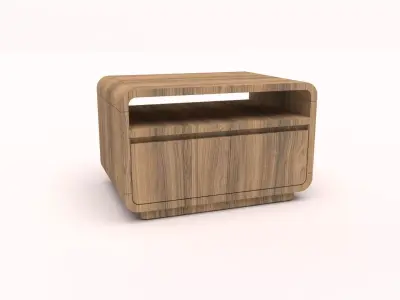 Wooden Night Stand 3d Model Free 3D model