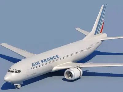 737 400 AirFrance With Interior 3D model