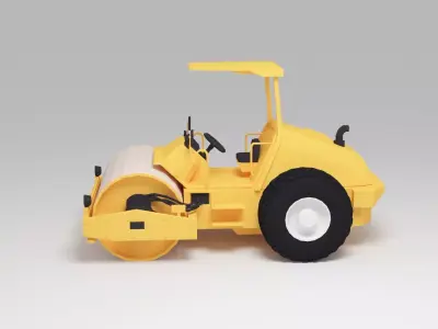 Road roller 3D model V1