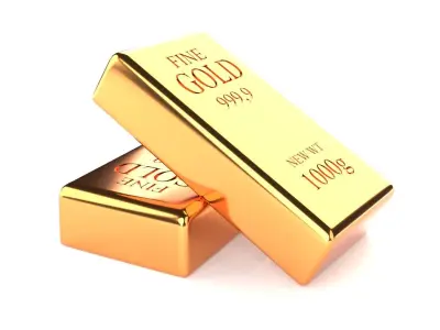 Two Gold Bar 3D model