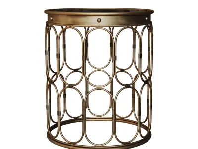 Baxton Studio Aliya Modern and Contemporary Antique Gold Table 3D model