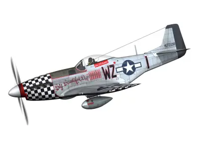 North American P-51D Mustang - Big Beautiful Doll 3D model