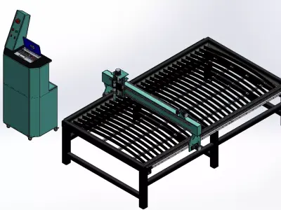 CNC Plasma Cutting Machine 3D model