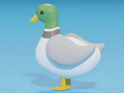Cartoon Duck 3D model order