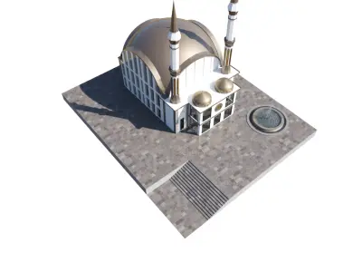 Mosque 3d Model Low-poly 3D model