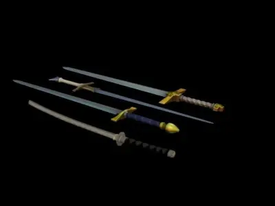 Sword Pack Low-poly 3D model order