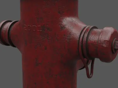 Fire Hydrant Low-poly 3D model