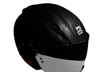 Modern Urban Motorcycle Helmet 3D model