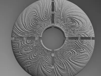 3D MODEL OF DECORATIVE WALL PANEL FOR CNC ROUTER OR 3D PRINTER 3D print model purchase