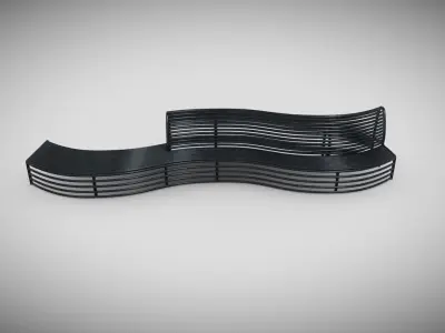 Metal Bench Free 3D model