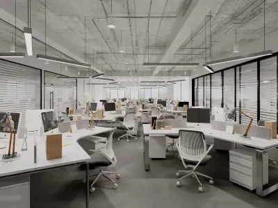 office interior 3D model 8