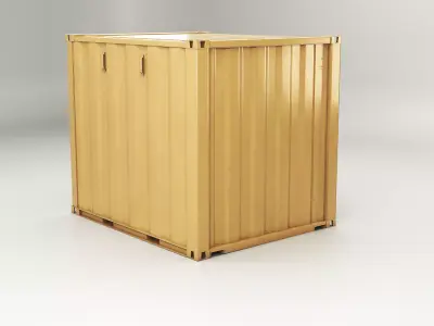 Intermodal Shipping Container 10-foot-long Low-poly 3D model
