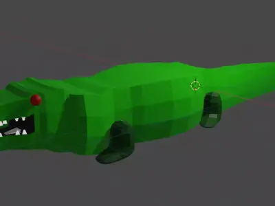 Crocodile Low-poly 3D model buy