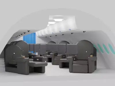 Cartoon Airplane First Class Cabin Interior 3D model