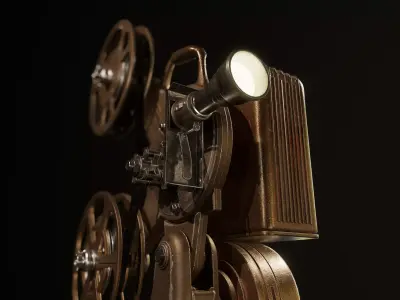 Vintage Projector Low-poly 3D model