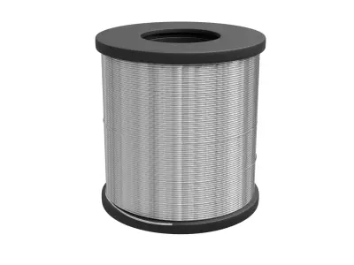 Solder Spool of Silver Wire PBR 3D model