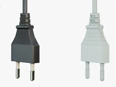Electrical Plug Type C Low-poly 3D model