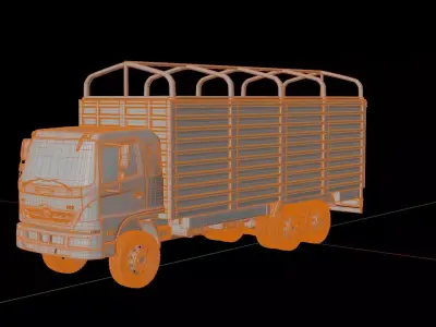 Hino 500 2626 Box Truck 2016 3D model